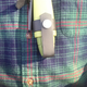 You don’t really feel it around your neck, even after a 4 mile hike. Secondary lock makes sure the blade stays put.